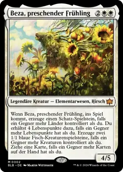 MTG Magic the Gathering Bloomburrow Beza preschender Fruhling 02 mythic deutsch - Image 1