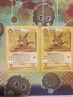 2x Pokemon TCG Raichu Fossil 29 Regular Unlimited Rare - Image 1