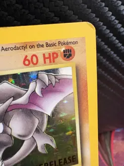 1st Edition Aerodactyl Prerelease 1/62 Fossil Holo WOTC Pokemon Card MP - Image 5