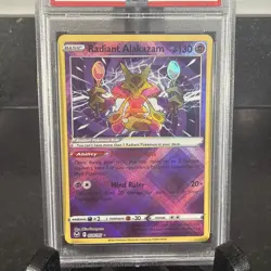 2022 POKEMON SWORD & SHIELD SILVER TEMPEST RADIANT ALAKAZAM #059 PSA 10 GEM MINT - Image 2