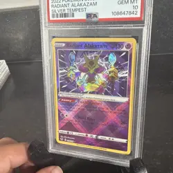 2022 POKEMON SWORD & SHIELD SILVER TEMPEST RADIANT ALAKAZAM #059 PSA 10 GEM MINT - Image 3