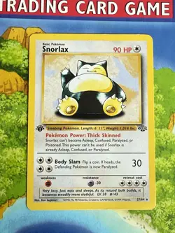 Pokemon 1st Edition Snorlax Jungle Base Set 27/64 Non Holo Rare MP - Image 1