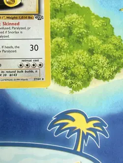 Pokemon 1st Edition Snorlax Jungle Base Set 27/64 Non Holo Rare MP - Image 5