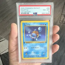 PSA 8 Squirtle 68/82 Team Rocket 1st Edition Regular English 2000 - Image 1