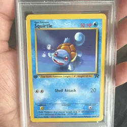 PSA 8 Squirtle 68/82 Team Rocket 1st Edition Regular English 2000 - Image 3