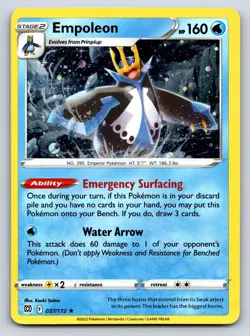 Empoleon 037/172 Holo Rare Brilliant Stars Pokemon Lightly Played - Image 1