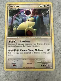 2011 Pokemon Snorlax Regular 33/95 MP - Image 1