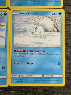 4 POKEMON NON HOLO ALOLAN VULPIX 30/156 + 21/145 + 27/147 + 39/236 + 53/214 LP - Image 5