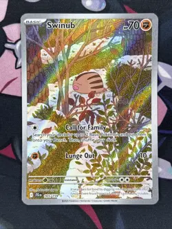 2025 Pokemon TCG Journey Together - Swinub #165/159 - NM - Image 1