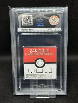 POLIWAG 24k Gold Plated Pokemon Sticker - ACE 10 GEM MINT - Image 2
