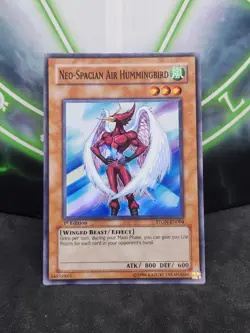 Yugioh Neo-Spacian Air Hummingbird STON-EN004 Super Rare 1st Edition NM - Image 1