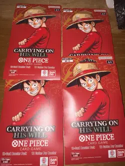 One Piece OP-13 Lot Of 4 Carrying On His Will Sleeved Booster Packs OP13 New - Image 1