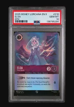 Disney Lorcana Elsa - Snow Queen Epic Holo Fabled Amethyst PSA 10 210/204 - Image 2