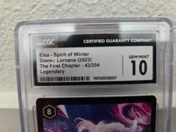 CGC 10 Disney Lorcana Elsa Spirit of Winter 42/204 The First Chapter 2023 Gem - Image 2