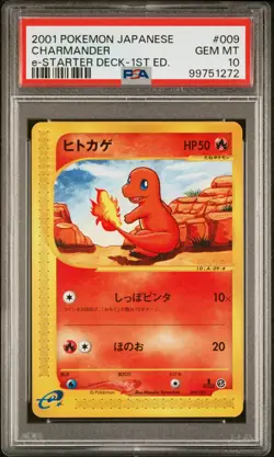 Charmander Pokemon 2001 E-Series Starter Deck 1st ED Japanese 009/029 PSA 10 - Image 1