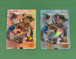 2017 POKEMON SM GUARDIANS RISING FULL ART TRAINER MALLOW MP/HP LOT OF 2 145/145 - Image 1