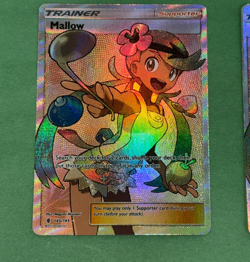 2017 POKEMON SM GUARDIANS RISING FULL ART TRAINER MALLOW MP/HP LOT OF 2 145/145 - Image 3