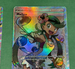 2017 POKEMON SM GUARDIANS RISING FULL ART TRAINER MALLOW MP/HP LOT OF 2 145/145 - Image 4