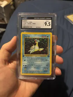 Pokemon TCG Lapras Fossil Holo First Edition Rare 10/62 - Image 1