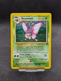 Venomoth 13/64 Jungle Set Holo Rare Pokemon WOTC LP/Played - Image 1