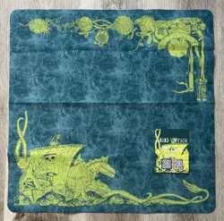One Piece Cloth Playmat - Moss Green w/ Yellow Ink - Yggdrasil Materias - Image 1