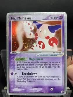 Mr. Mime ex 111/112 Holo NM EX FireRed LeafGreen Pokemon Card Swirl - Image 1