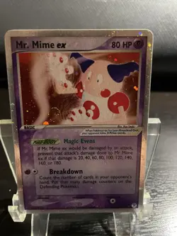 Mr. Mime ex 111/112 Holo NM EX FireRed LeafGreen Pokemon Card Swirl - Image 2