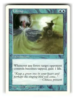 Lifetap Uncommon Fifth Edition Magic: The Gathering Lightly Played - Image 1