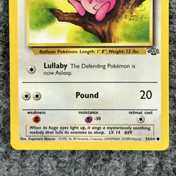 VTG Pokemon Jungle Jigglypuff Regular 54/64 Common NM - Image 4