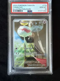 2024 Pokemon Twilight Masquerade - Chimecho 179 PSA 10 GEM MINT *Low Pop* - Image 1
