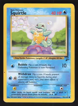 Squirtle 093/130 Common Pokemon Base Set 2 - Image 1