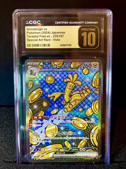 CGC Pristine 10 Gholdengo ex 220/187 Sv8a Terastal Fest ex SAR Holo JP 2024 - Image 2