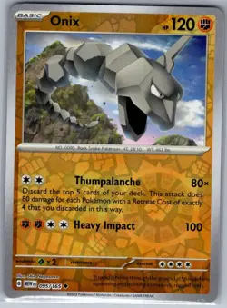 Onix 095/165 Reverse Holo SV: Scarlet & Violet 151 - Pokemon Card - NM - Image 1