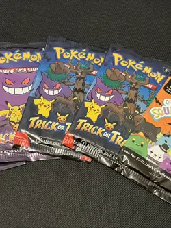 Lot Of Halloween Pokemon And Squishmallow Trading Card Packs New SEALED - Image 3