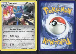 LUCARIO 63/124 HOLO R FATES COLLIDE POKEMON HOLO NM/M - Image 1