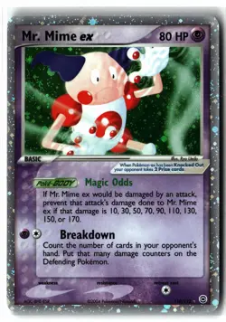 Mr. Mime ex 110/112 Holo 🌀 Swirl 🌀 EX Rare FireRed & LeafGreen 2004 Pokemon NM - Image 1