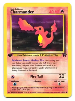 Charmander 50/82 Common Team Rocket Pokemon 1st Edition MP - Image 1