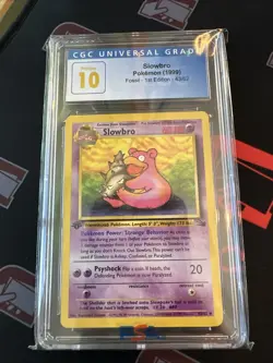 1999 Pokemon Fossil 1st Edition #43 Slowbro CGC 10 GOLD PRISTINE RARE POP 25 - Image 1