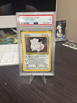 2000 Pokemon TCG Clefairy 6/130 Base Set 2 Holo PSA 7 - Image 1