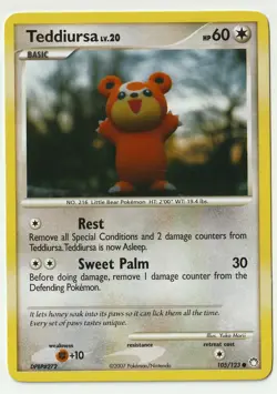 Teddiursa 105/123 Mysterious Treasures-Pokemon TCG- LP - Image 1
