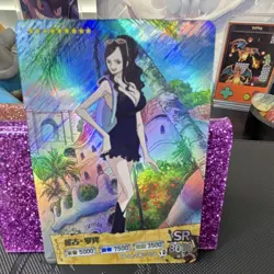 Custom Fan Art - One Piece Nico Robin SR Holo Full Art Character Card - Image 1