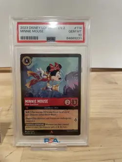 Disney Lorcana Floodborn Minnie Mouse #114 Non Foil PSA 10 Wide Eyed Diver - Image 2