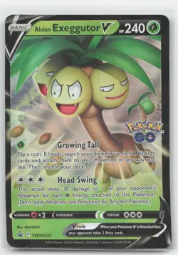 Alolan Exeggutor V Holo SWSH: Sword & Shield Promo Cards SWSH225 NM - Image 1