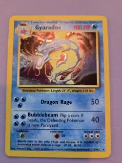Gyarados - 6/102 - Pokemon Base Set Unlimited Holo Rare Card LP - Image 1
