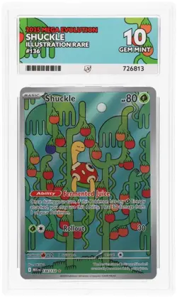 Shuckle 136/132 Illustration Rare English Pokemon Card Ace 10 Gem Mint - Image 1