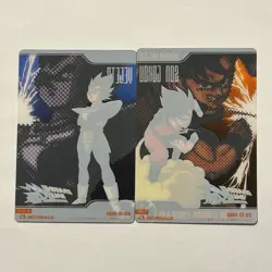 M556 Vegeta vs Son Goku Japanese Dragon Ball Kai x Morinaga Combo Cards - Image 2