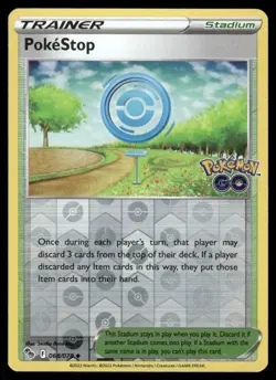 Pokemon Cards PokeStop 068/078 Reverse Holo Pokemon GO Uncommon LP - Image 1
