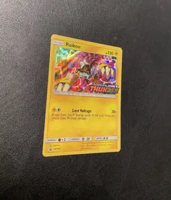 Lost Thunder Prerelease Raikou with Corner Error Pokemon Card Near Mint - Image 3