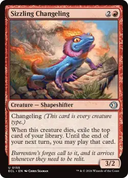 x4 NM (Playset, 4x) Sizzling Changeling, MTG, Lorwyn Eclipsed, Magic, 155 - Image 1
