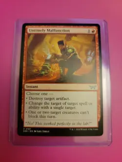 MTG Untimely Malfunction Duskmourn House of Horror #0161 Uncommon Instant NM - Image 1